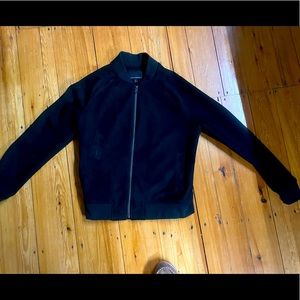 Banana Republic Suede bomber jacket black medium